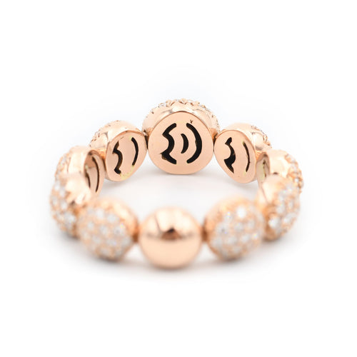 Bague Anello in oro rosa 18 kt con diamanti 1,89 ct 58 Facettes 22671