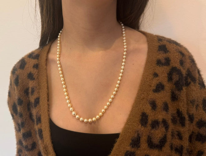 Collier Collier de perles avec fermoir en or blanc 18 carats 58 Facettes 1734922