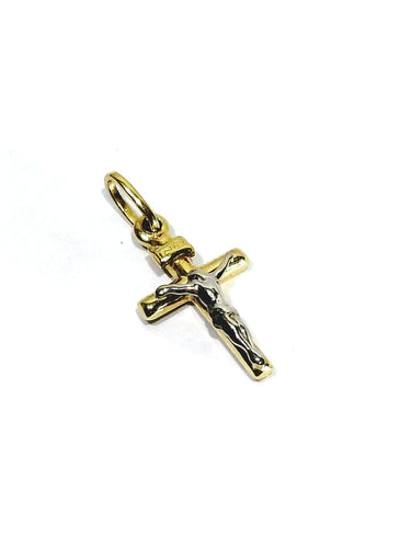 Pendentif Pendentif crucifix en or jaune et or blanc 18 carats 58 Facettes 1734940