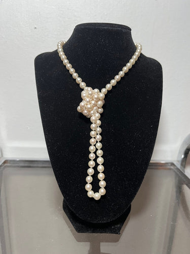 Collier Collier Art déco - Sautoir en perles Akoya, or 18k, diamants et rubis 58 Facettes 936