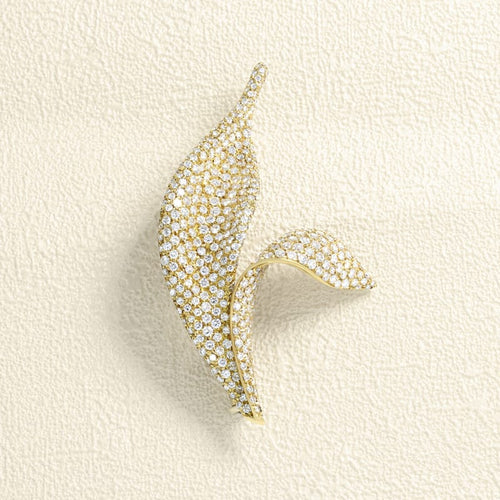 Broche Broche épi en or jaune 18 carats et diamants 58 Facettes 65000028