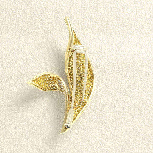 Broche Broche épi en or jaune 18 carats et diamants 58 Facettes 65000028