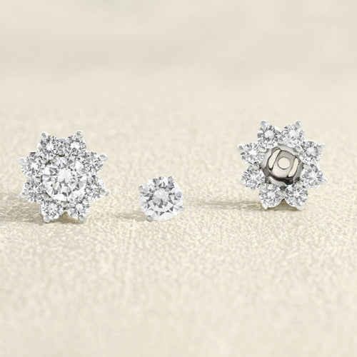 Boucles d'oreilles Boucles d'oreilles clous en or blanc 18 carats et diamants 58 Facettes OC-66000252