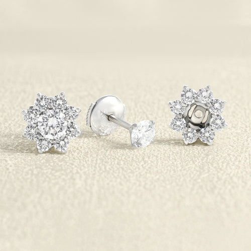 Boucles d'oreilles Boucles d'oreilles clous en or blanc et diamants 58 Facettes OC-66000252