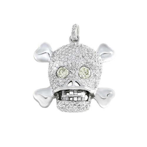 Pendentif Vanité - Pendentif en or gris avec diamants 58 Facettes OC-64700234