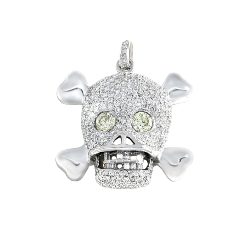 Vanité - Pendentif en or blanc et diamants