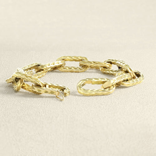 Bracelet Bracelet maille godronnée en or jaune 750/1000 58 Facettes OC-62000315