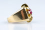 Bague 52 Bague chevalière au rubis en or jaune 18 carats 58 Facettes BGRUVY151-107