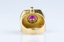 Bague 52 Bague chevalière au rubis en or jaune 18 carats 58 Facettes BGRUVY151-107