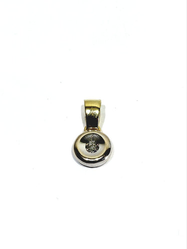 Pendentif Pendentif en or jaune et blanc 18 carats avec diamant 58 Facettes 1735066