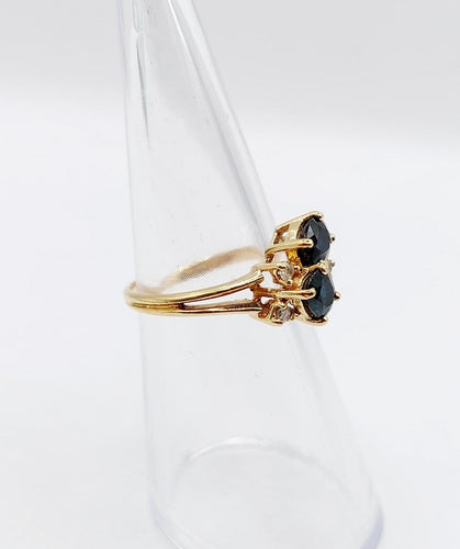 Bague 49 Bague vintage en or 18k, saphirs et diamants 58 Facettes A06918