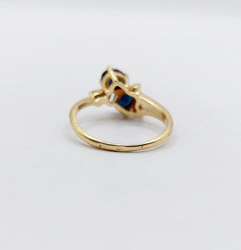 Bague 49 Bague vintage en or 18k, saphirs et diamants 58 Facettes A06918