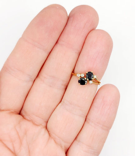 Bague 49 Bague vintage en or 18k, saphirs et diamants 58 Facettes A06918