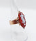 Bague 54.5 Bague marquise antique camée sur agate et diamants en or rose 14k 58 Facettes A06919