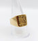 Bague 60.5 Chevalière sceau antique - Bague en or jaune 18k, armoiries françaises 58 Facettes A06922