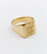 Bague 60.5 Chevalière sceau antique - Bague en or jaune 18k, armoiries françaises 58 Facettes A06922