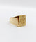 Bague 60.5 Chevalière sceau antique - Bague en or jaune 18k, armoiries françaises 58 Facettes A06922