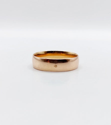 Bague 54 Bague jonc alliance large en or rose 18k, taille 54 (circa 1920) 58 Facettes A06924