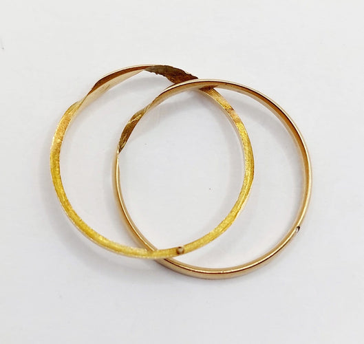 Bague 60 Alliance jumelée victorienne en or jaune 18k (circa 1880) 58 Facettes A06927