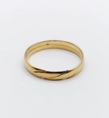 Bague 60 Alliance victorienne jumelée en or 18k 58 Facettes A06927