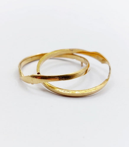 Bague 60 Alliance jumelée victorienne en or jaune 18k (circa 1880) 58 Facettes A06927