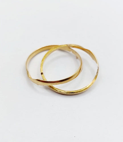 Bague 60 Alliance victorienne jumelée en or 18k 58 Facettes A06927