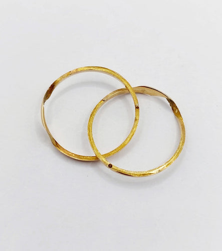 Bague 60 Alliance jumelée victorienne en or jaune 18k (circa 1880) 58 Facettes A06927
