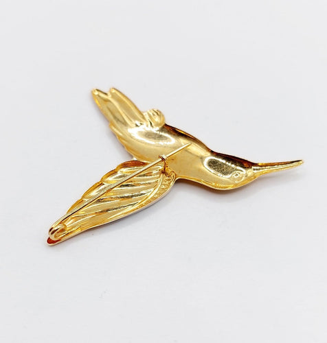 Broche Broche colibri vintage en or jaune 18k 58 Facettes A06928