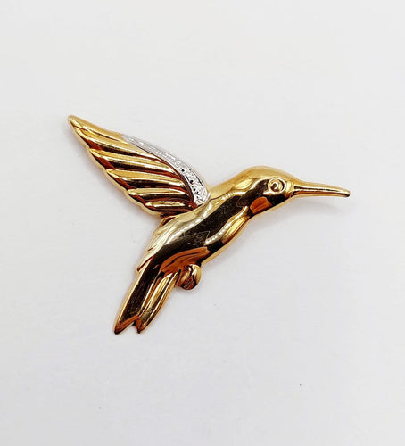 Broche Broche colibri vintage en or jaune 18k 58 Facettes A06928
