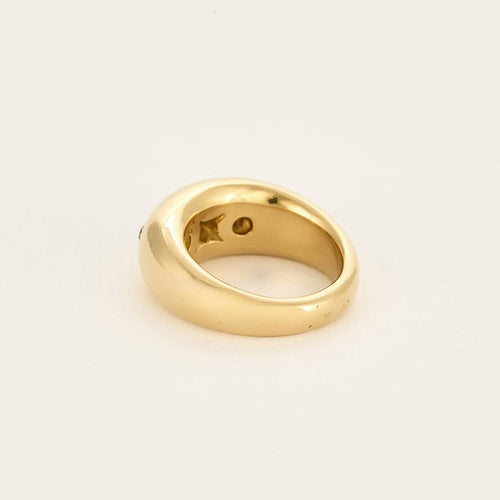 Bague 53 Bague jonc trilogie diamants en or jaune 58 Facettes GU265