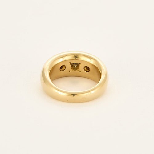 Bague 53 Bague jonc trilogie diamants en or jaune 58 Facettes GU265