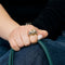 Bague 59.5 Bague Tank en Or Jaune, Platine et 2 Diamants de 0,50ct 58 Facettes CHAL0518