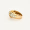 Bague 59.5 Bague Tank en Or Jaune, Platine et 2 Diamants de 0,50ct 58 Facettes CHAL0518