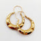 Boucles d'oreilles Créoles vintage - Boucles d'oreilles en or jaune 18k à motifs géométriques 58 Facettes A06930