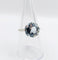 Bague 54 Bague cocktail Art déco en or blanc 18k avec aigue-marine 4,80 ct 58 Facettes A06932