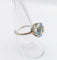 Bague 54 Bague cocktail Art déco en or blanc 18k avec aigue-marine 4,80 ct 58 Facettes A06932