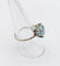 Bague 54 Bague cocktail Art déco en or blanc 18k avec aigue-marine 4,80 ct 58 Facettes A06932