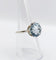 Bague 54 Bague cocktail Art déco en or blanc 18k avec aigue-marine 4,80 ct 58 Facettes A06932