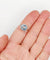 Bague 54 Bague cocktail Art déco en or blanc 18k avec aigue-marine 4,80 ct 58 Facettes A06932