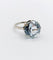 Bague 54 Bague cocktail Art déco en or blanc 18k avec aigue-marine 4,80 ct 58 Facettes A06932