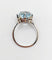 Bague 54 Bague cocktail Art déco en or blanc 18k avec aigue-marine 4,80 ct 58 Facettes A06932