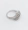 Bague 57 Bague chevalière Art déco en or blanc 18k et diamants 58 Facettes A06904