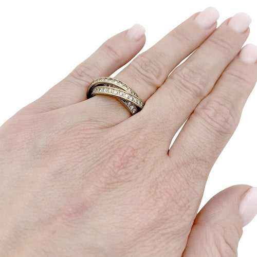 Bague 51 Bague Cartier, "Trinity", or jaune et diamants. 58 Facettes 35471