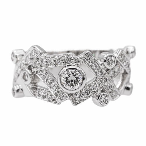 Bague 52 Chanel Bague Cristaux glacés Or blanc Diamant 58 Facettes 3051495CN