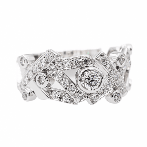 Bague 52 Chanel Bague Cristaux glacés Or blanc Diamant 58 Facettes 3051495CN