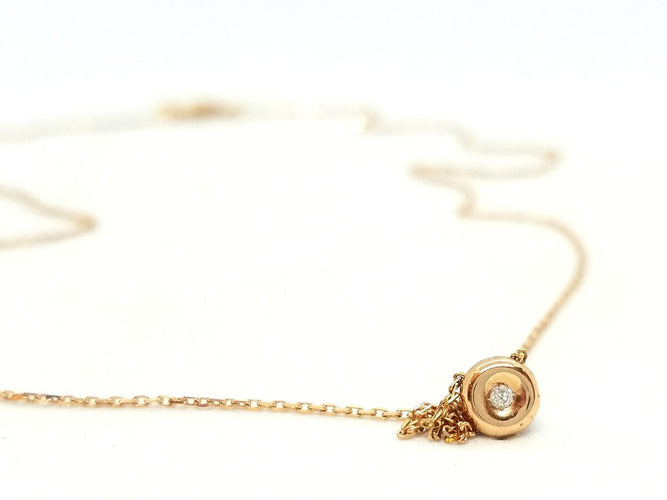 Collier Collier Or rose Diamant 58 Facettes 579068RV