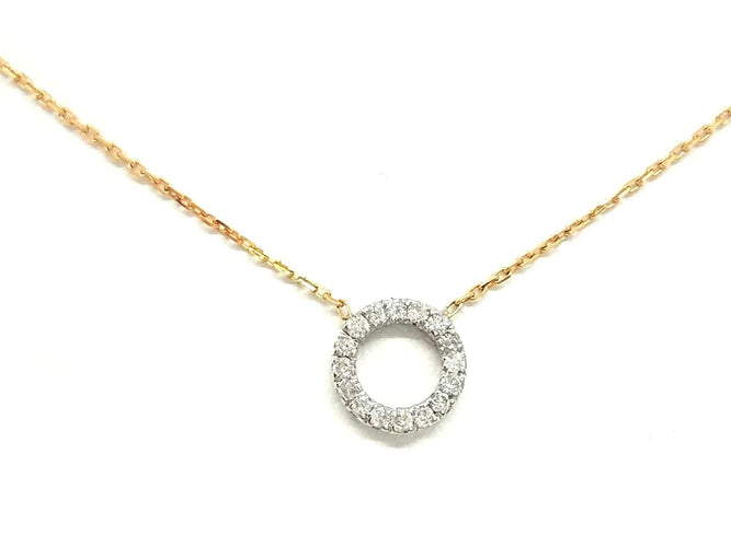 Collier Collier Or rose, Or blanc Diamant 58 Facettes 579194RV