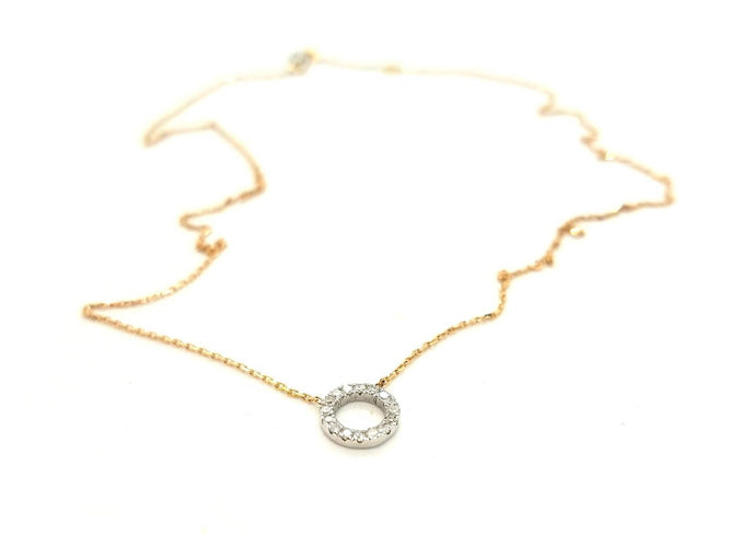 Collier Collier Or rose, Or blanc Diamant 58 Facettes 579194RV