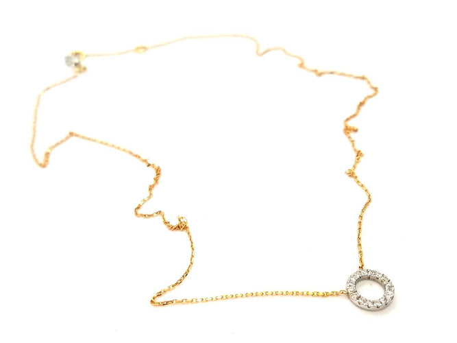 Collier Collier Or rose, Or blanc Diamant 58 Facettes 579194RV
