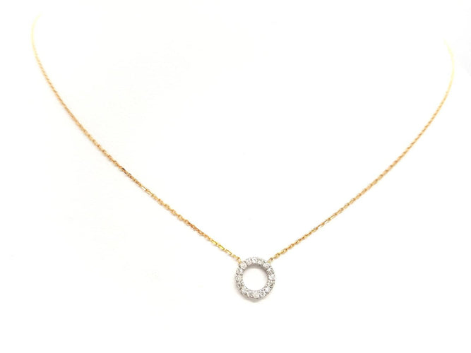 Collier Collier Or rose, Or blanc Diamant 58 Facettes 579194RV